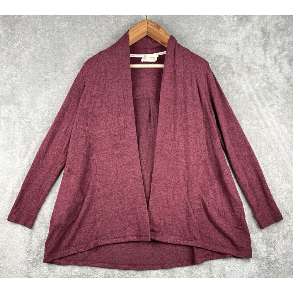 Anthropologie Saturday Sunday Open Cardigan Duster Women's‎ Small Burgundy